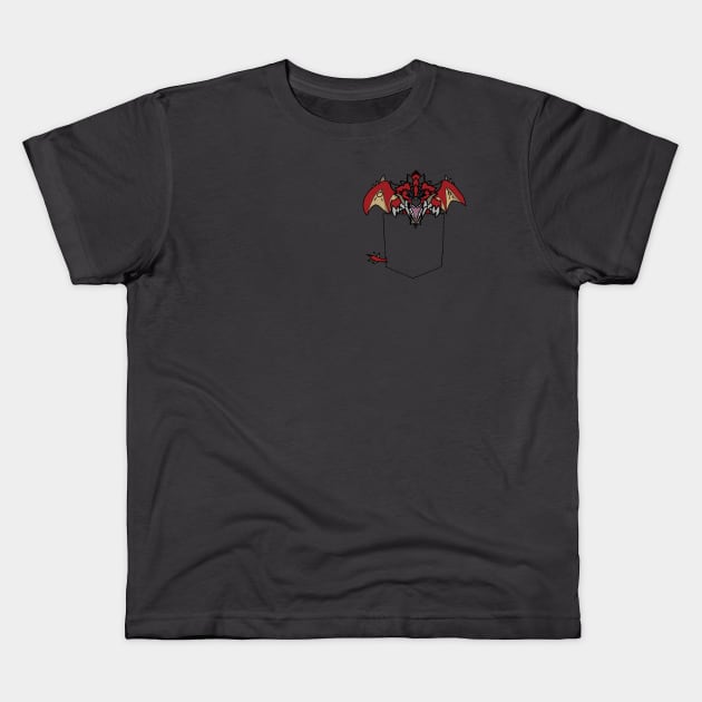 Rathalos Pocket Monster Kids T-Shirt by frostwhitewulf